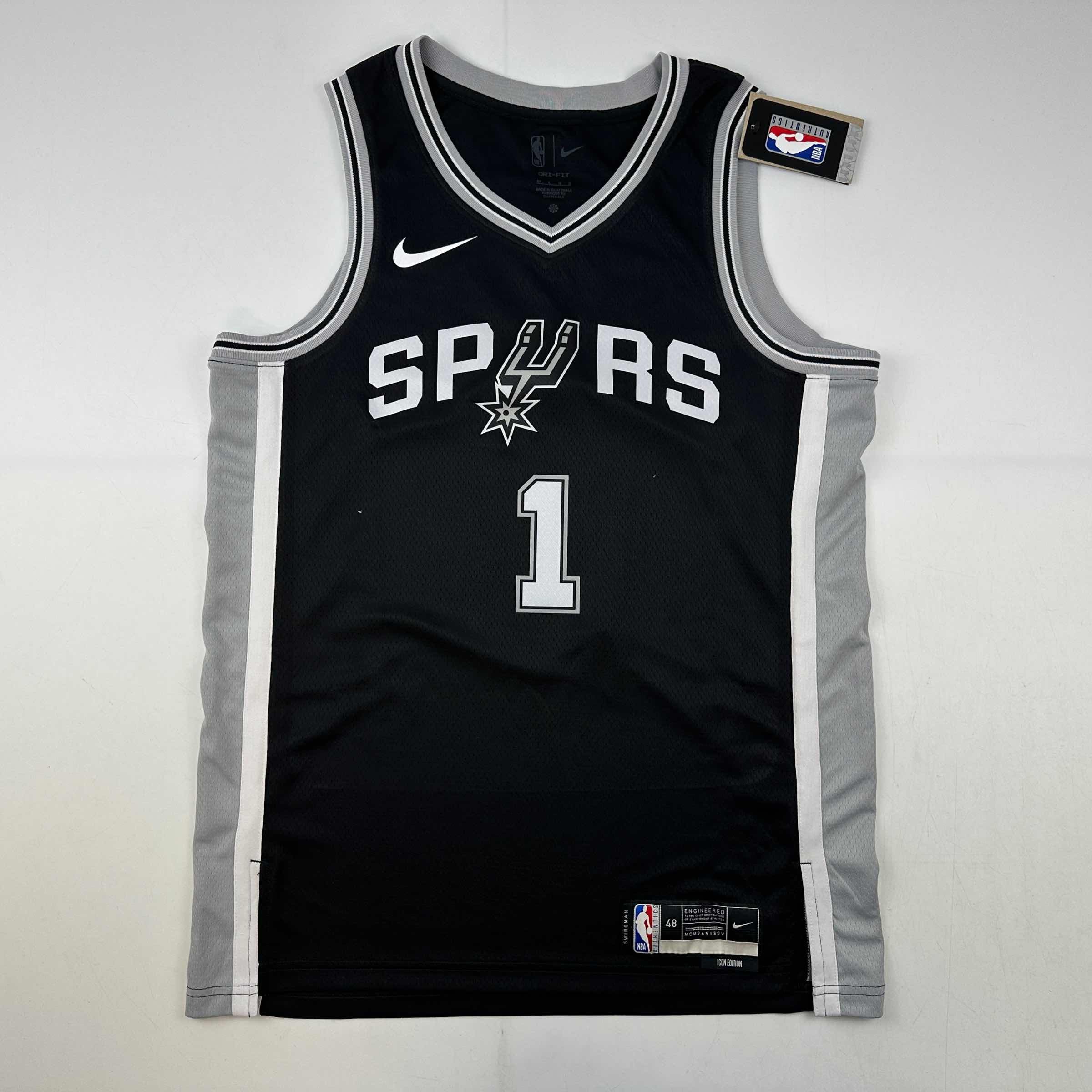 autographed-signed-victor-wembanyama-san-antonio-spurs-black-authentic-swingman-basketball-jersey-fanatics-coa