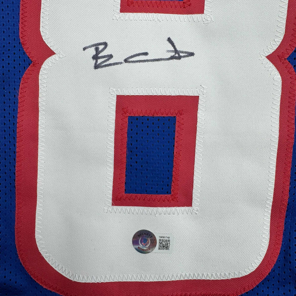 autographed-signed-ben-coates-new-england-blue-football-jersey-beckett-bas-coa