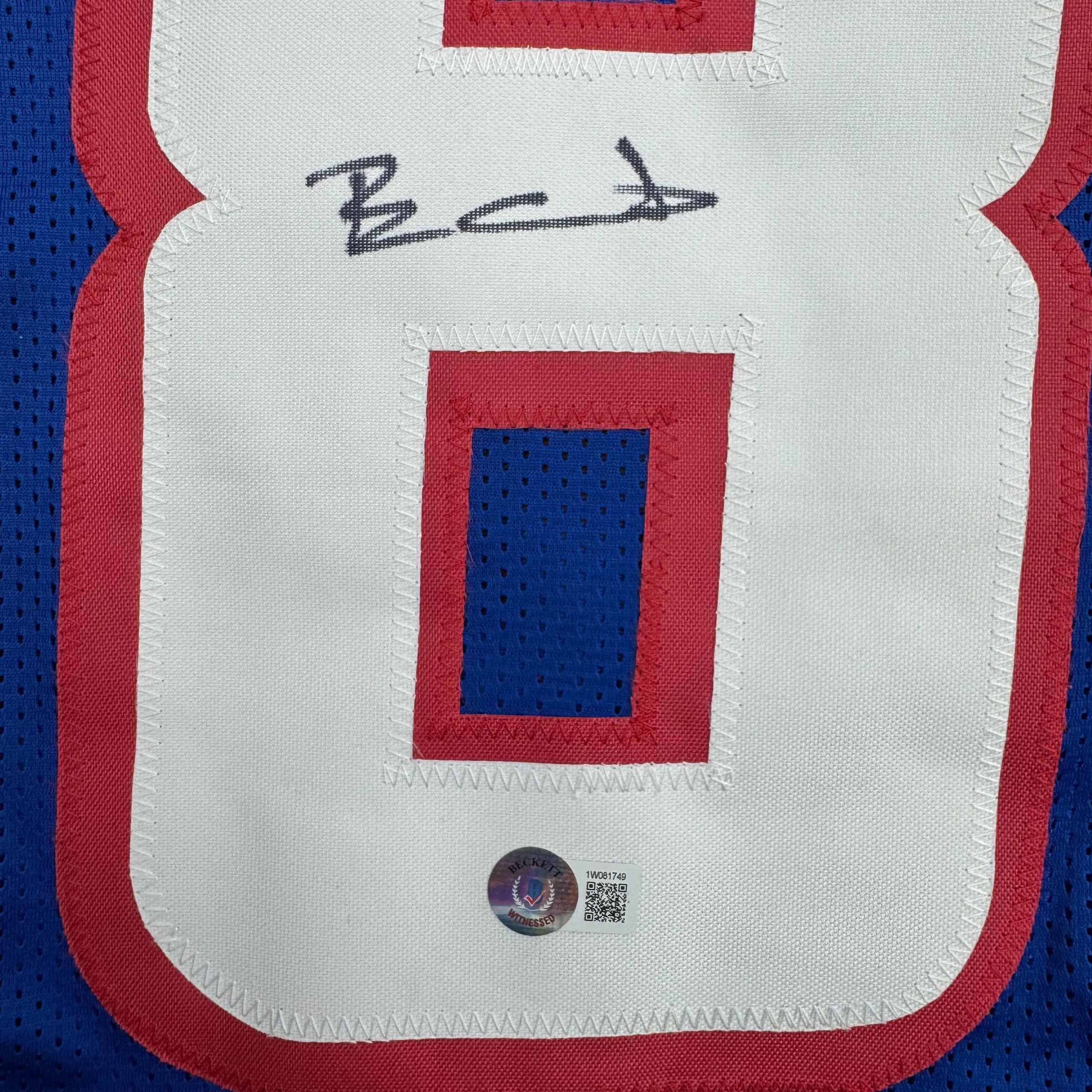 autographed-signed-ben-coates-new-england-blue-football-jersey-beckett-bas-coa