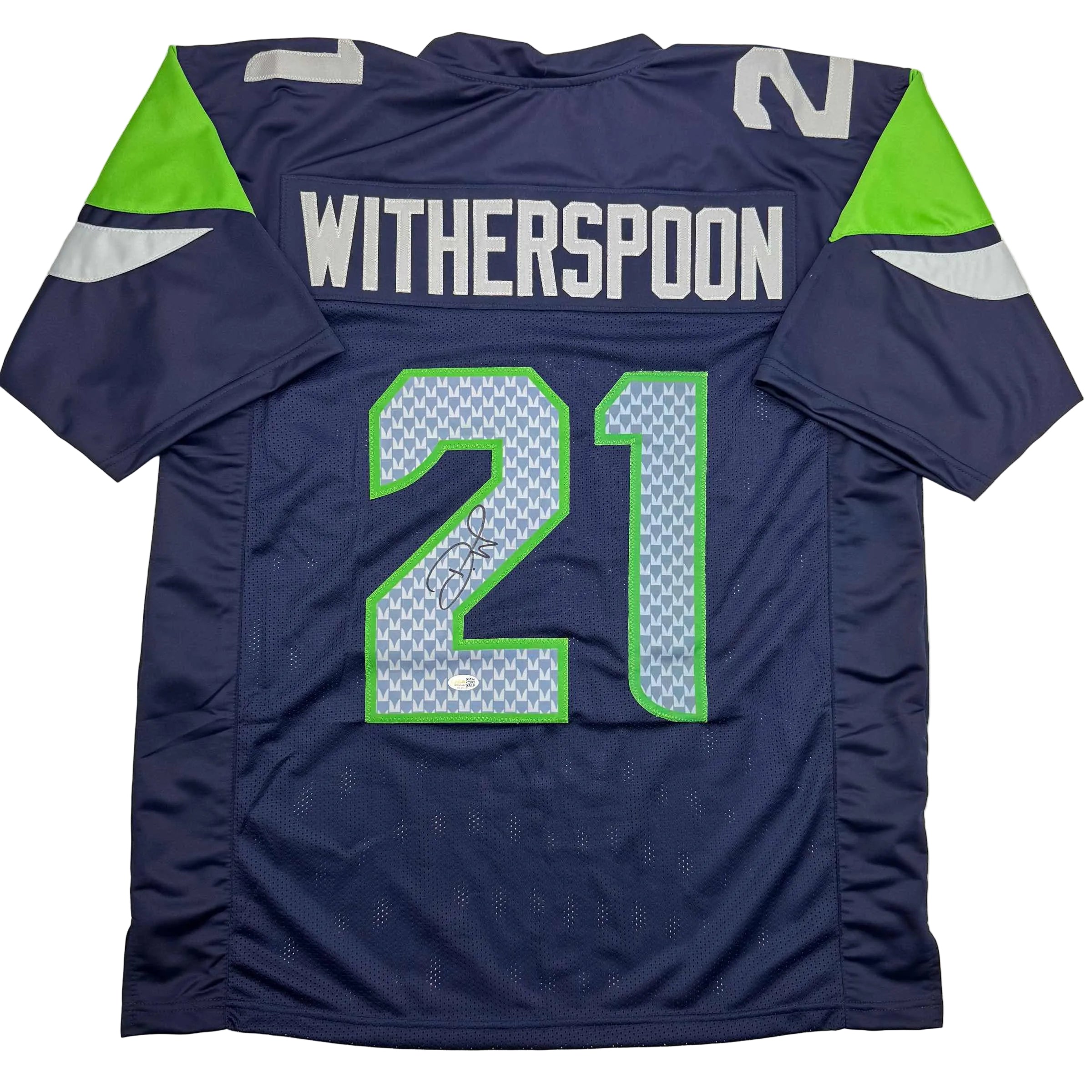 autographed-signed-devon-witherspoon-seattle-blue-football-jersey-jsa-coa