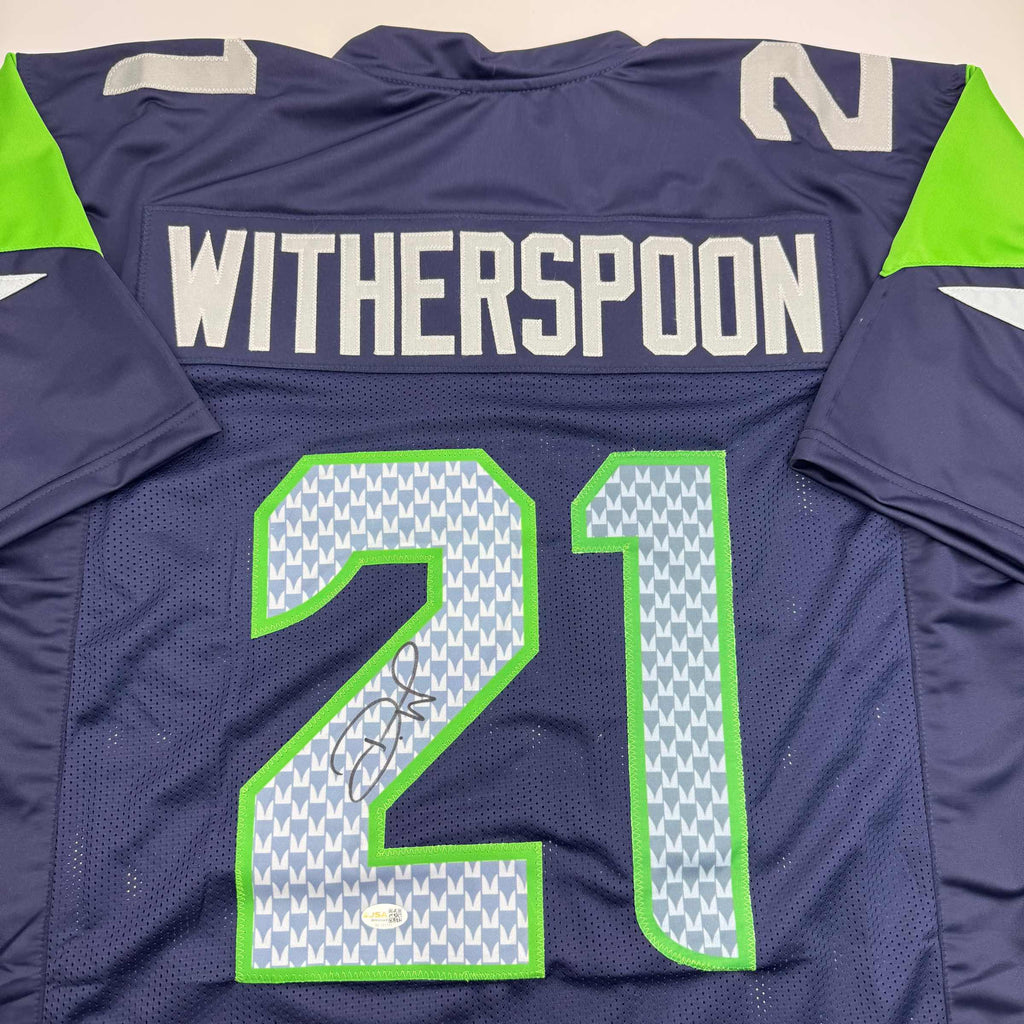 autographed-signed-devon-witherspoon-seattle-blue-football-jersey-jsa-coa
