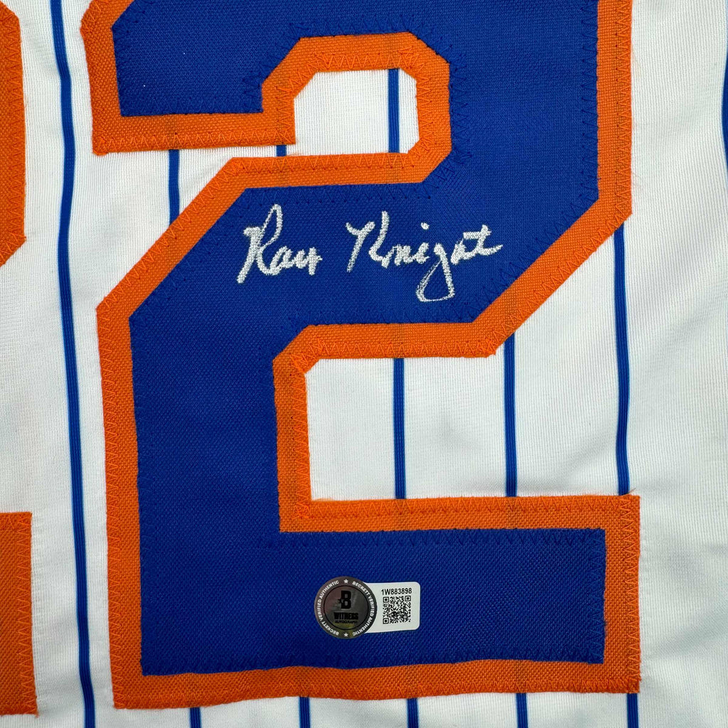 autographed-signed-ray-knight-new-york-pinstripe-baseball-jersey-beckett-bas-coa