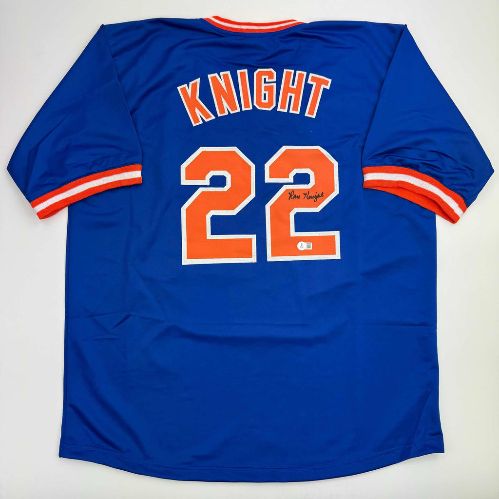 autographed-signed-ray-knight-new-york-blue-baseball-jersey-beckett-bas-coa