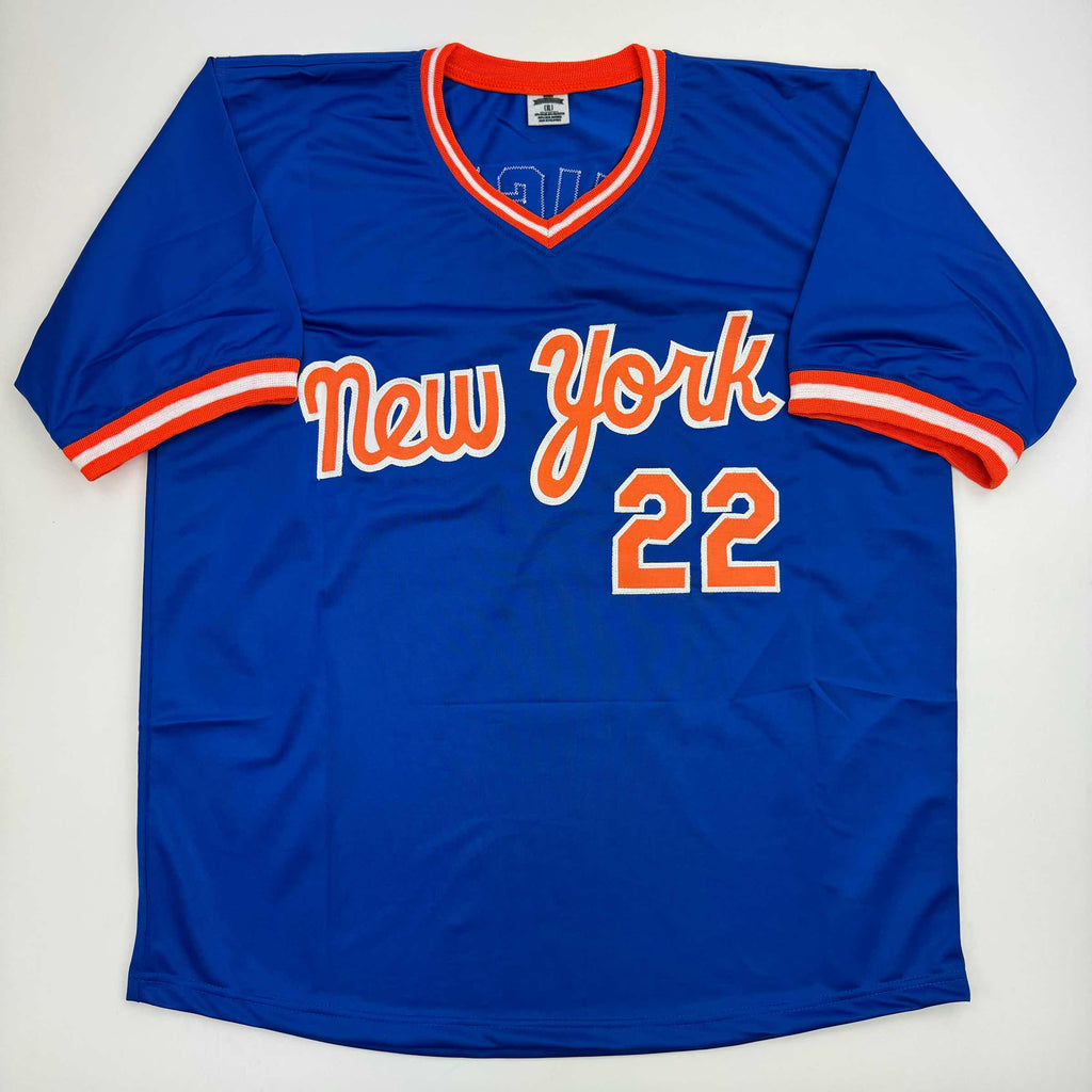 autographed-signed-ray-knight-new-york-blue-baseball-jersey-beckett-bas-coa