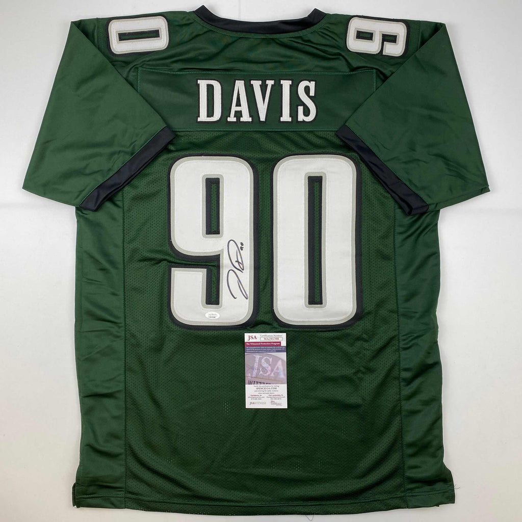 autographed-signed-jordan-davis-philadelphia-green-football-jersey-jsa-coa