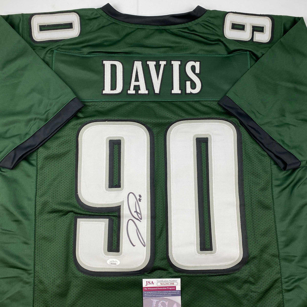 autographed-signed-jordan-davis-philadelphia-green-football-jersey-jsa-coa