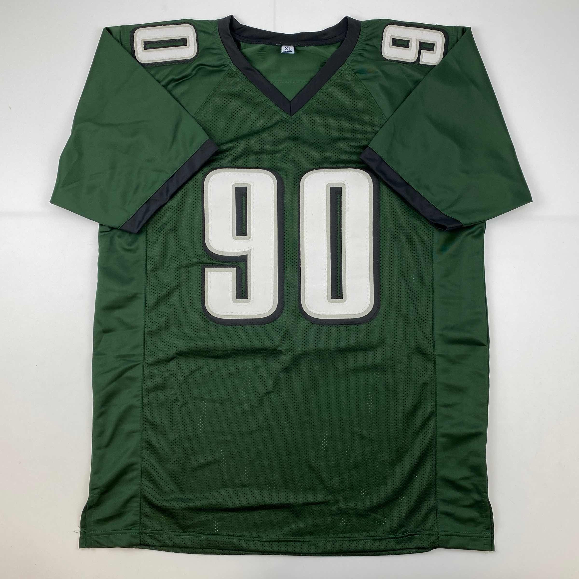 autographed-signed-jordan-davis-philadelphia-green-football-jersey-jsa-coa