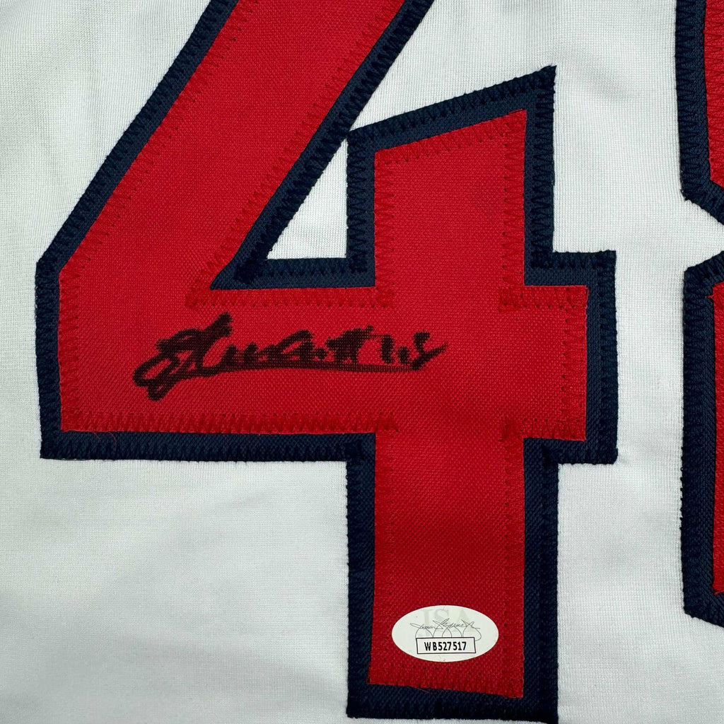autographed-signed-emmanuel-clase-cleveland-white-baseball-jersey-jsa-coa