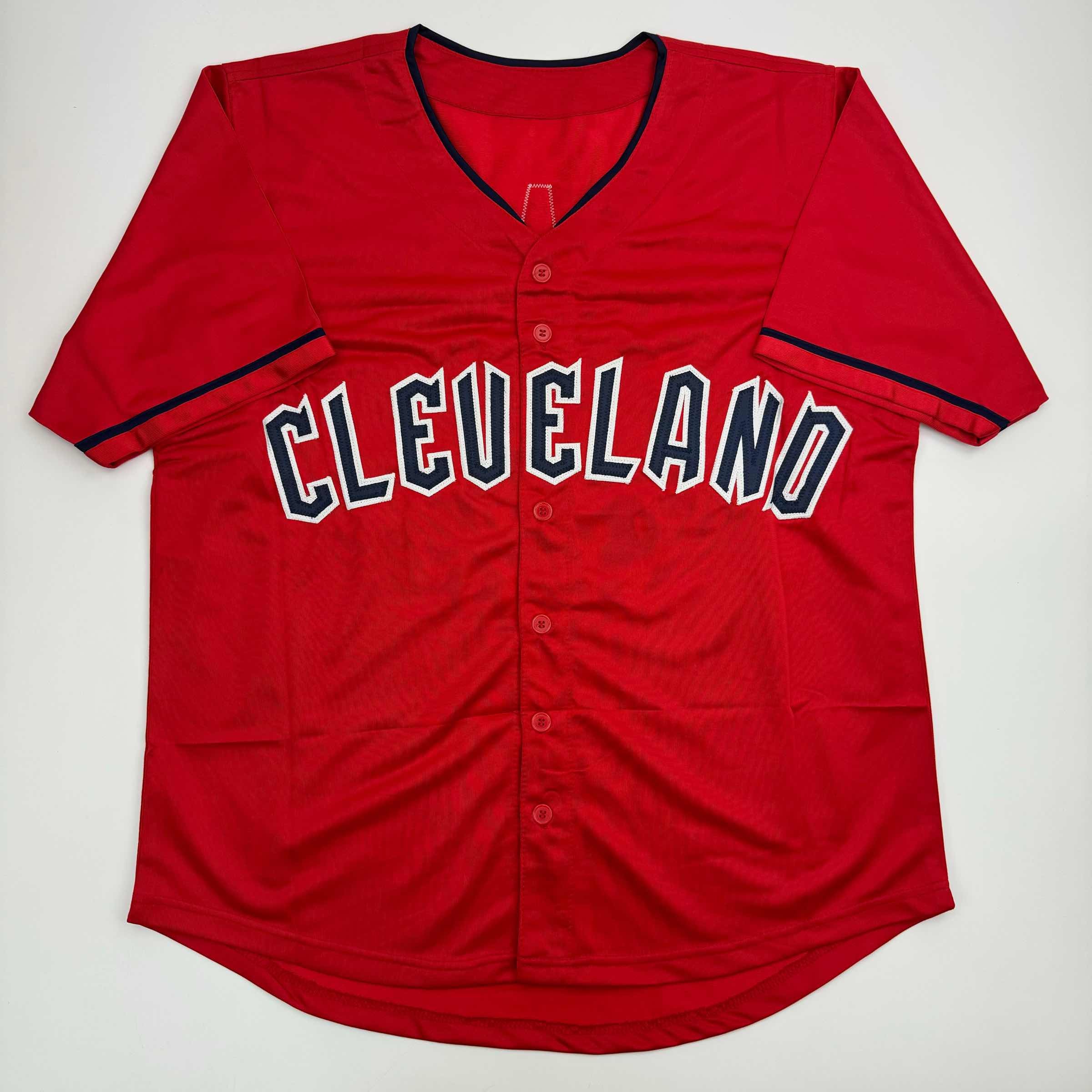 autographed-signed-emmanuel-clase-cleveland-red-baseball-jersey-jsa-coa