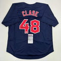 autographed-signed-emmanuel-clase-cleveland-blue-baseball-jersey-jsa-coa