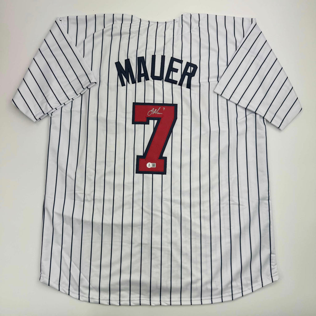 autographed-signed-joe-mauer-minnesota-pinstripe-baseball-jersey-beckett-bas-coa