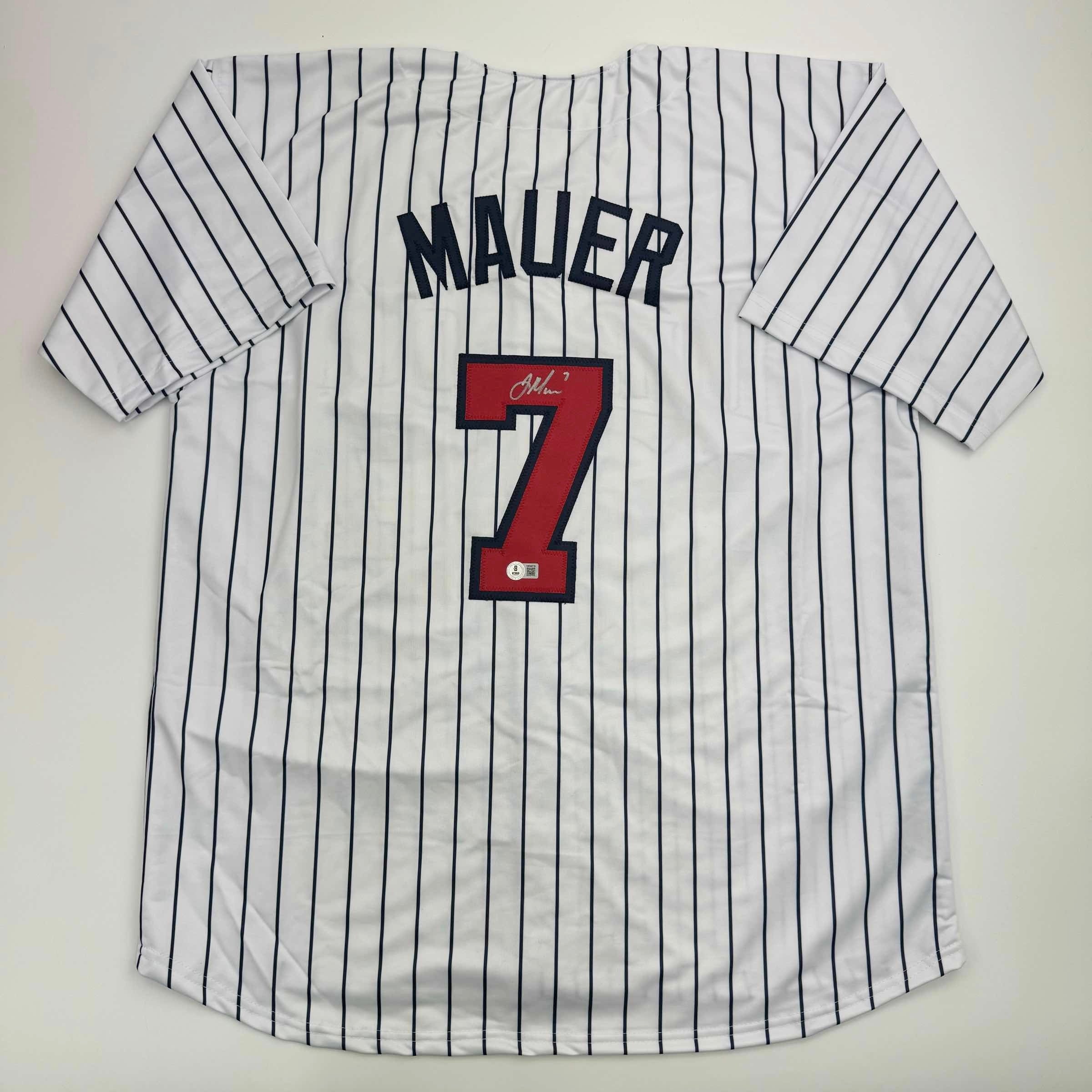 autographed-signed-joe-mauer-minnesota-pinstripe-baseball-jersey-beckett-bas-coa