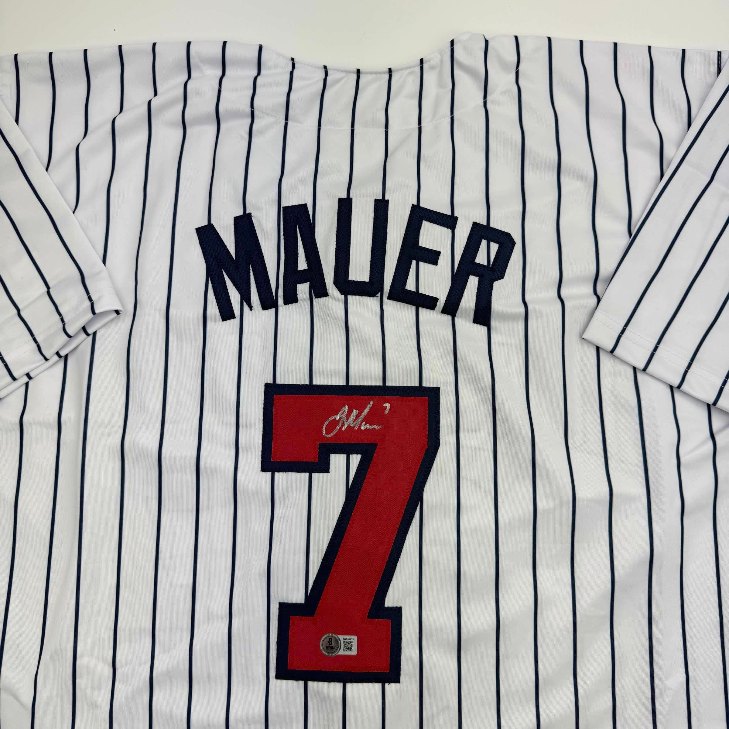 autographed-signed-joe-mauer-minnesota-pinstripe-baseball-jersey-beckett-bas-coa