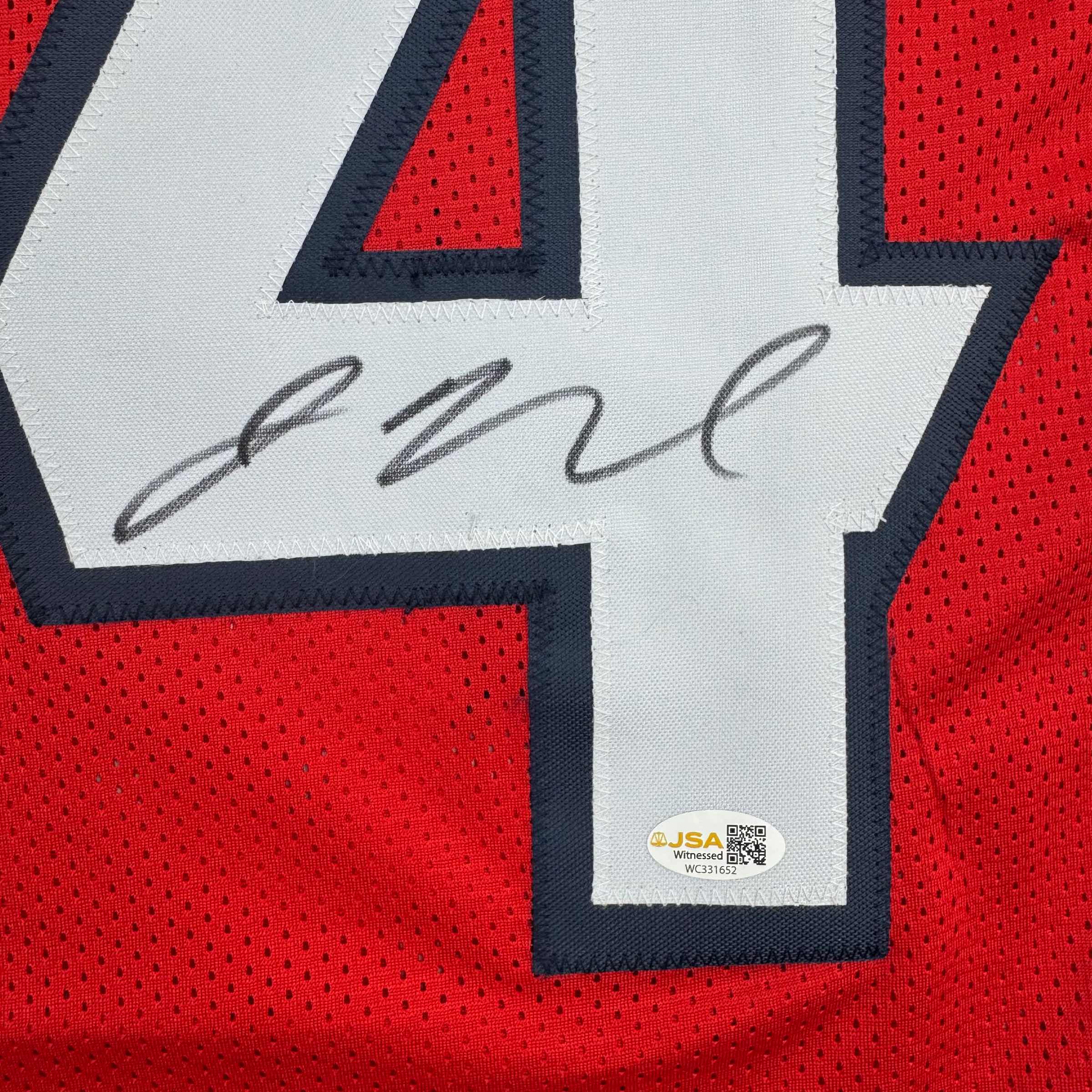 autographed-signed-jaylin-noel-houston-red-football-jersey-jsa-coa