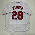 autographed-signed-corey-kluber-cleveland-white-baseball-jersey-beckett-bas-coa