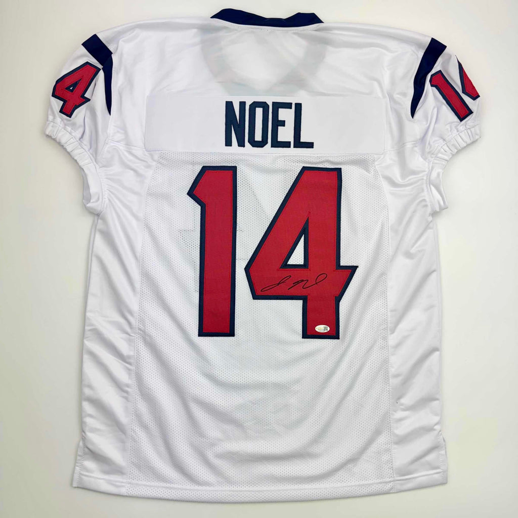 autographed-signed-jaylin-noel-houston-white-football-jersey-jsa-coa