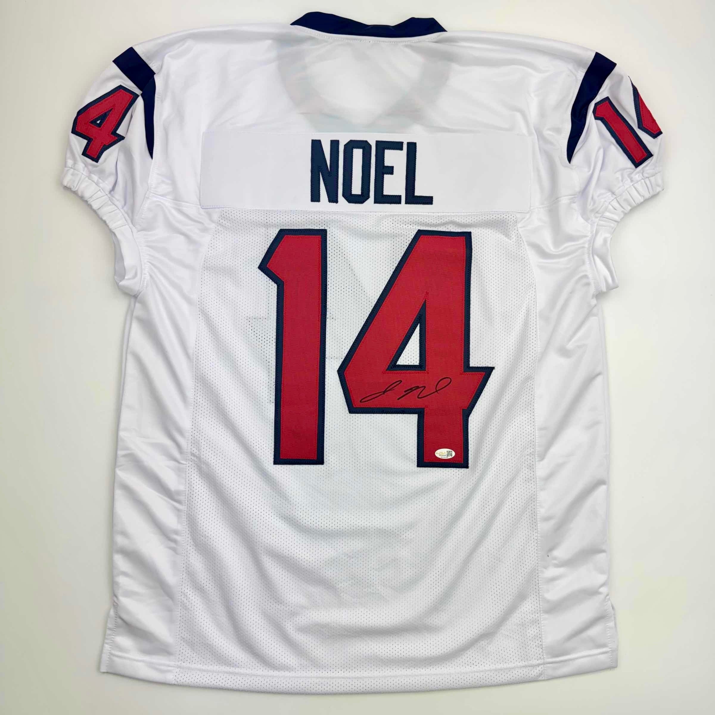 autographed-signed-jaylin-noel-houston-white-football-jersey-jsa-coa