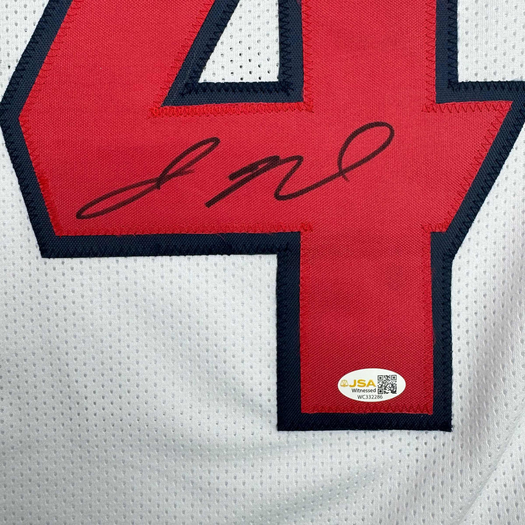 autographed-signed-jaylin-noel-houston-white-football-jersey-jsa-coa