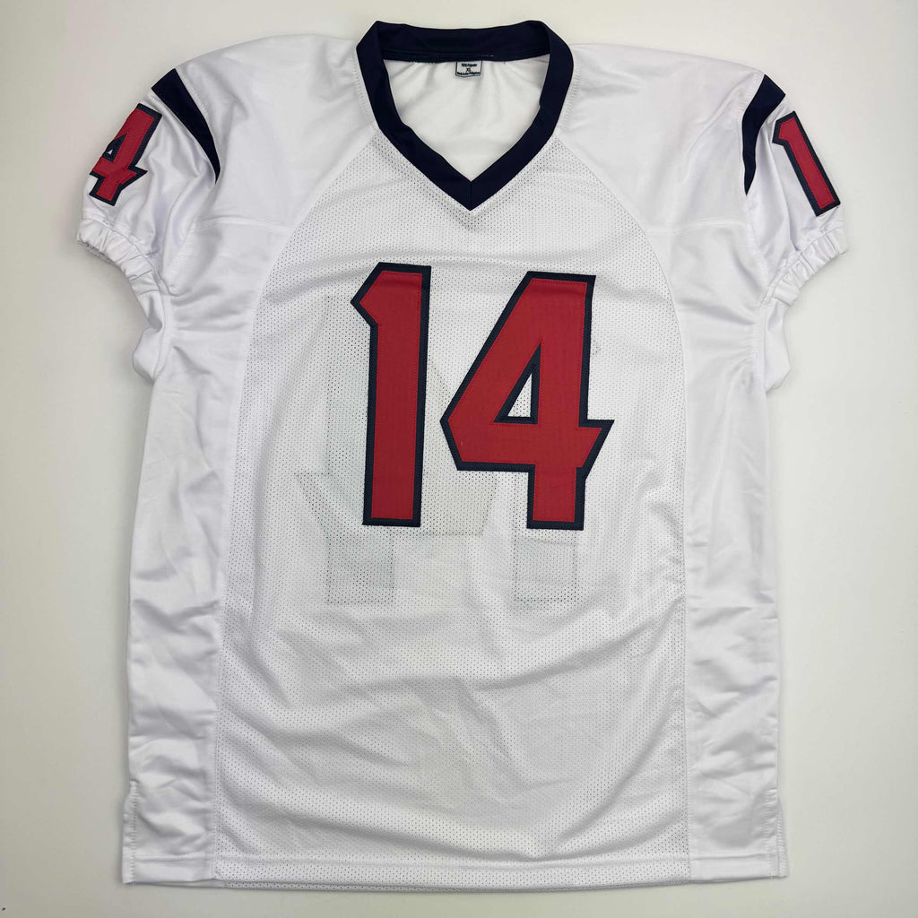 autographed-signed-jaylin-noel-houston-white-football-jersey-jsa-coa