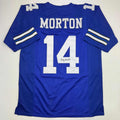 autographed-signed-craig-morton-dallas-blue-football-jersey-jsa-coa