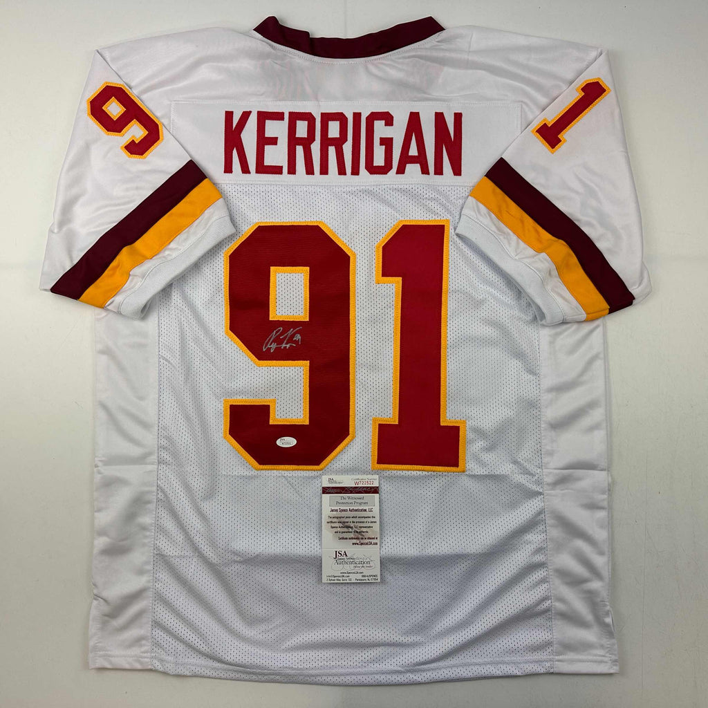 autographed-signed-ryan-kerrigan-washington-white-football-jersey-jsa-coa