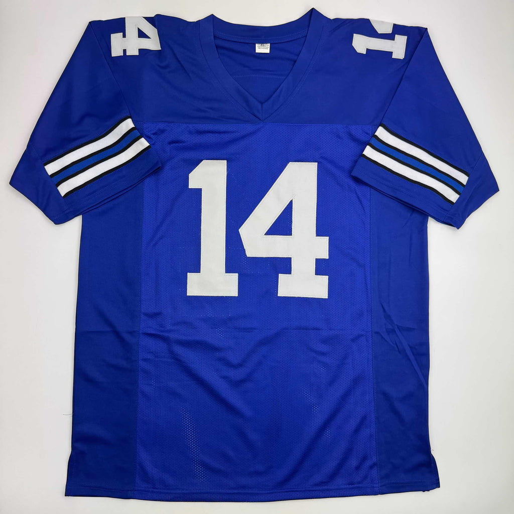 autographed-signed-craig-morton-dallas-blue-football-jersey-jsa-coa