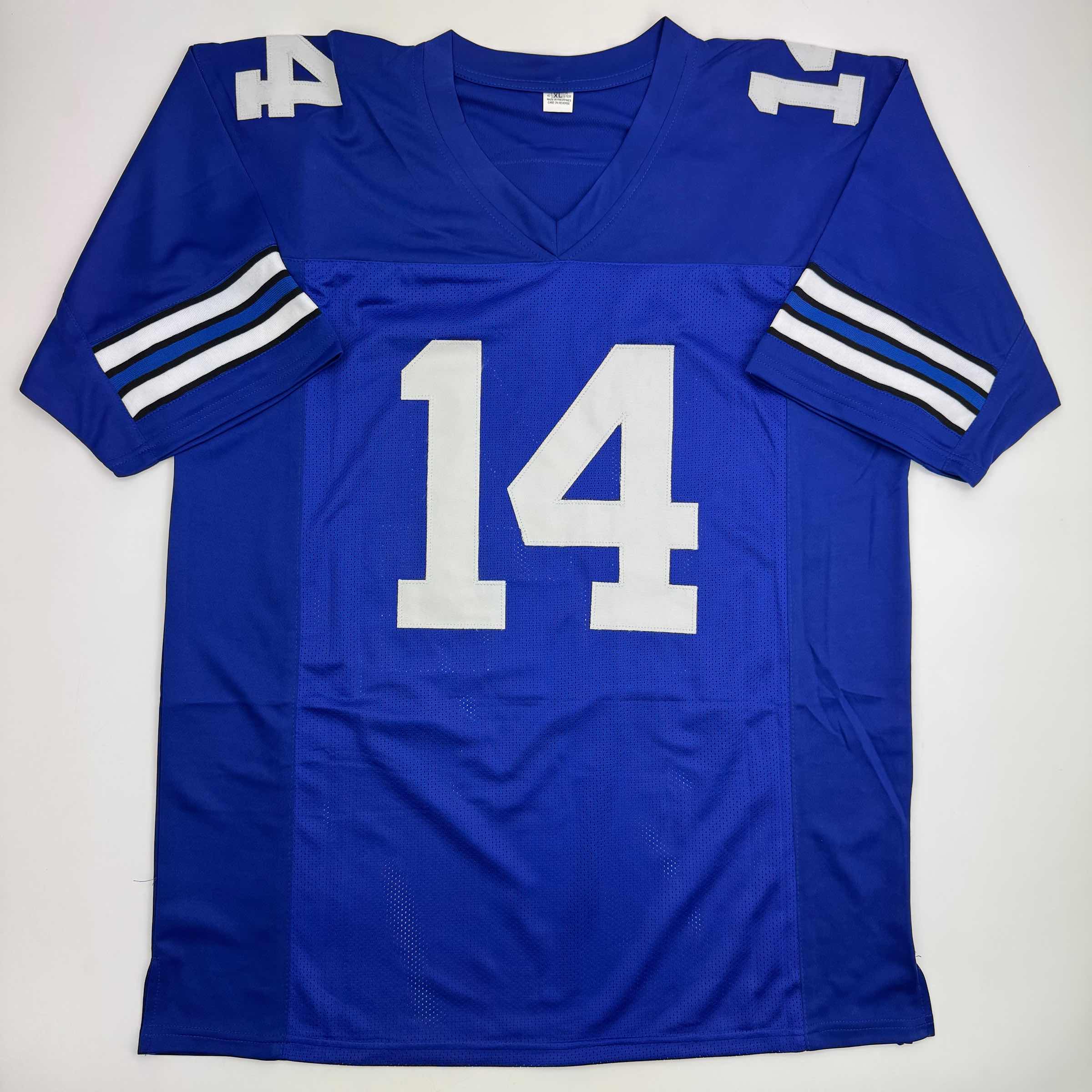 autographed-signed-craig-morton-dallas-blue-football-jersey-jsa-coa