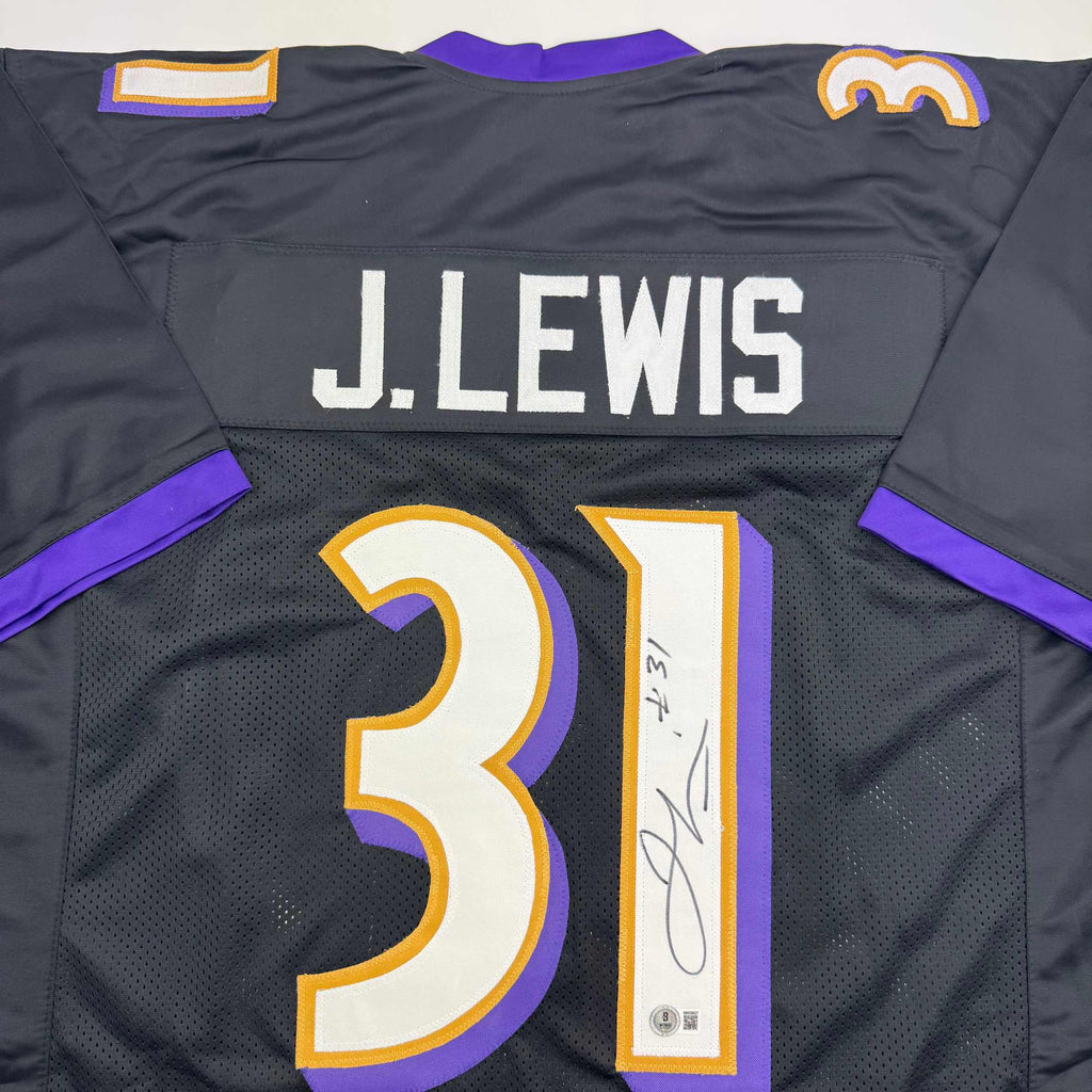 autographed-signed-jamal-lewis-baltimore-black-football-jersey-beckett-bas-coa