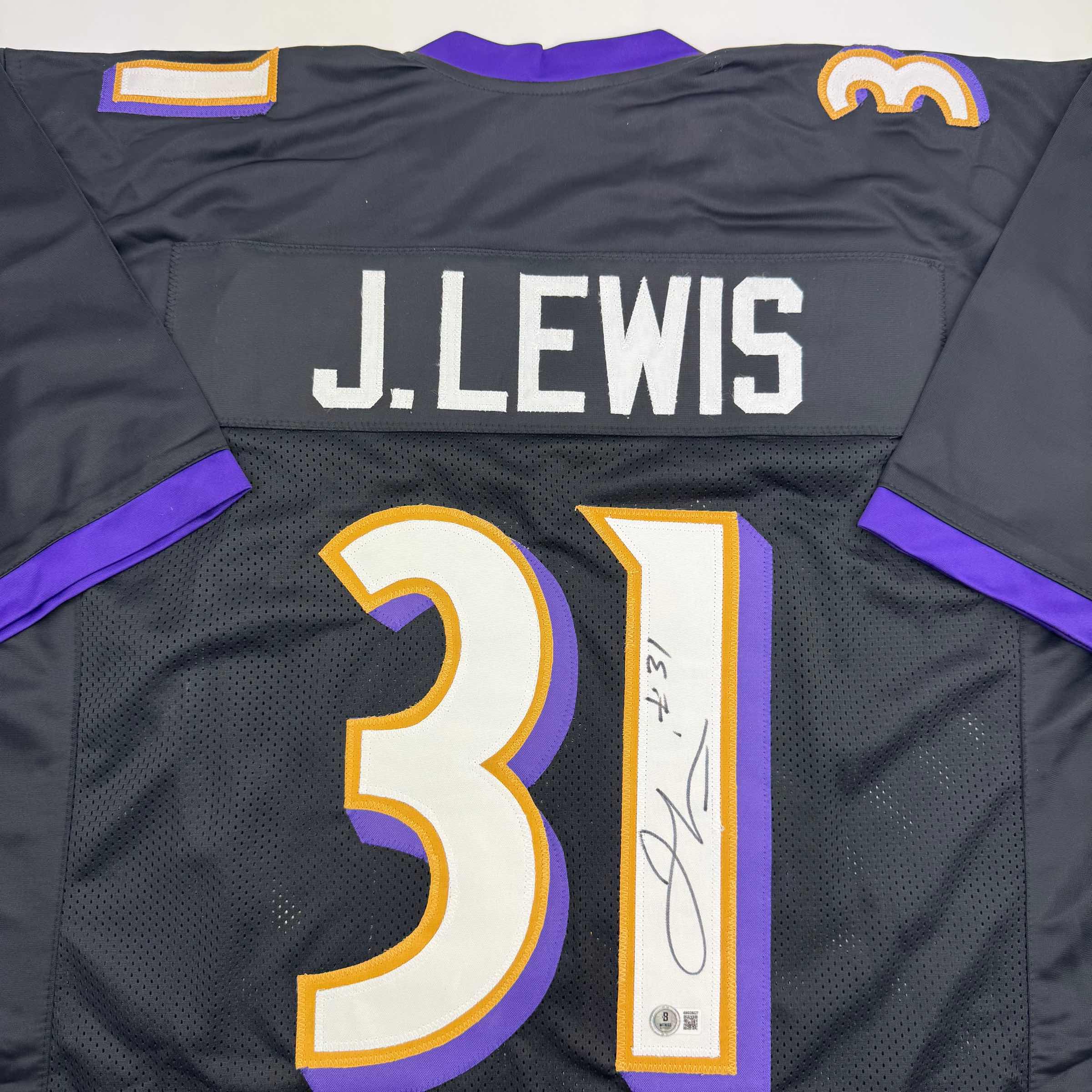 autographed-signed-jamal-lewis-baltimore-black-football-jersey-beckett-bas-coa