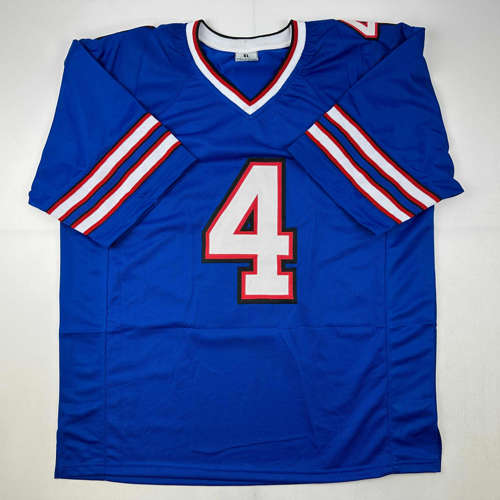 autographed-signed-james-cook-buffalo-blue-football-jersey-beckett-bas-coa