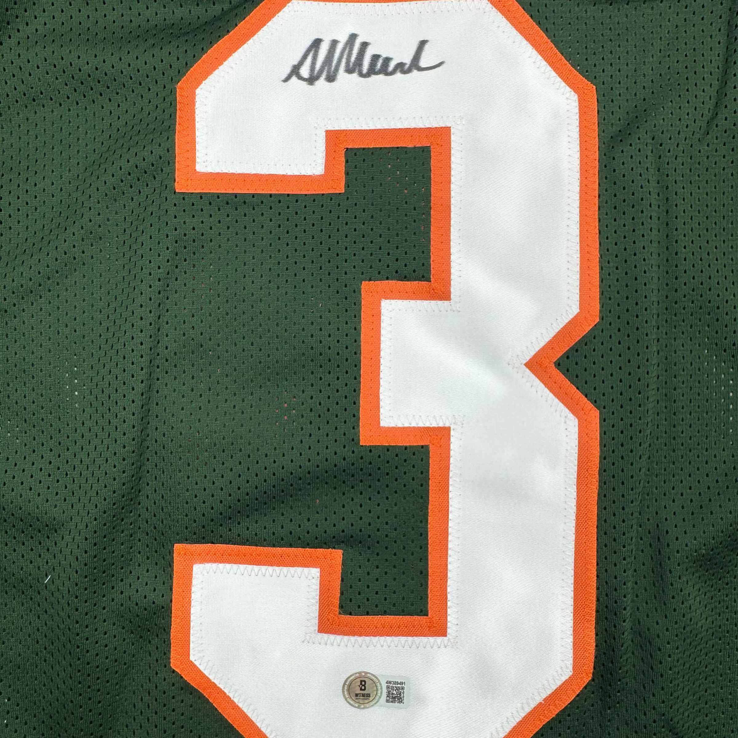 autographed-signed-akheem-mesidor-miami-green-college-football-jersey-beckett-bas-coa