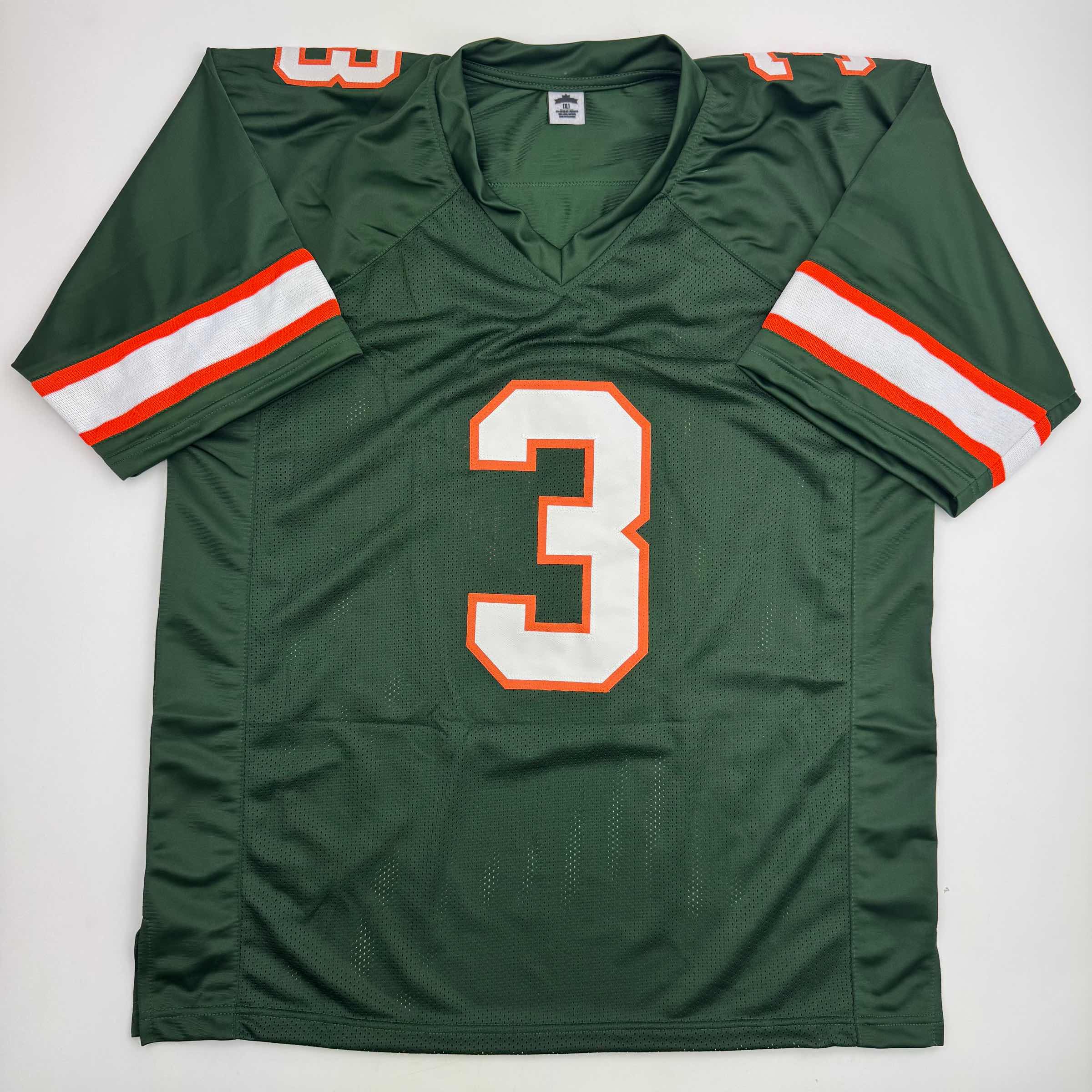 autographed-signed-akheem-mesidor-miami-green-college-football-jersey-beckett-bas-coa