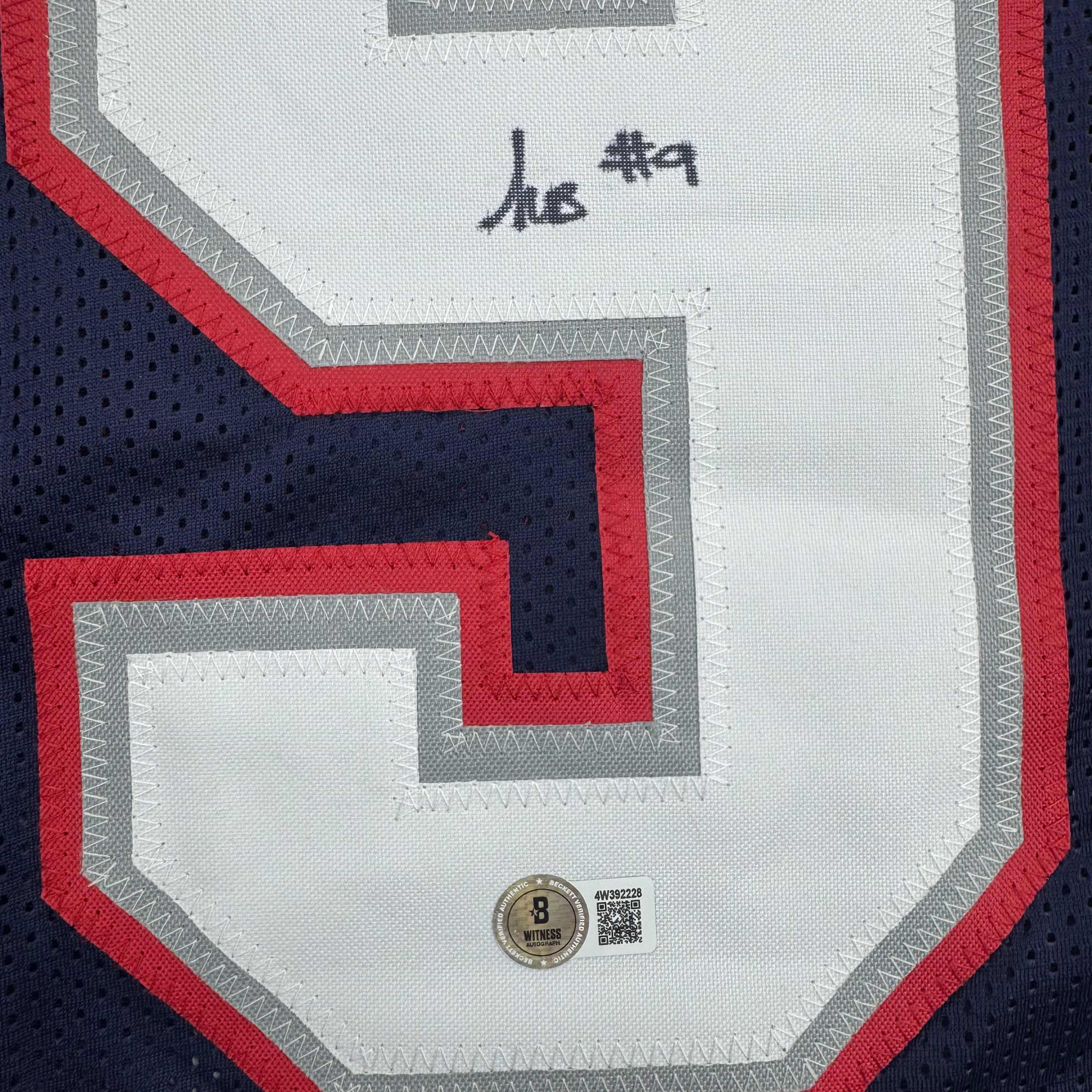 autographed-signed-kayshon-boutte-new-england-blue-football-jersey-beckett-bas-coa