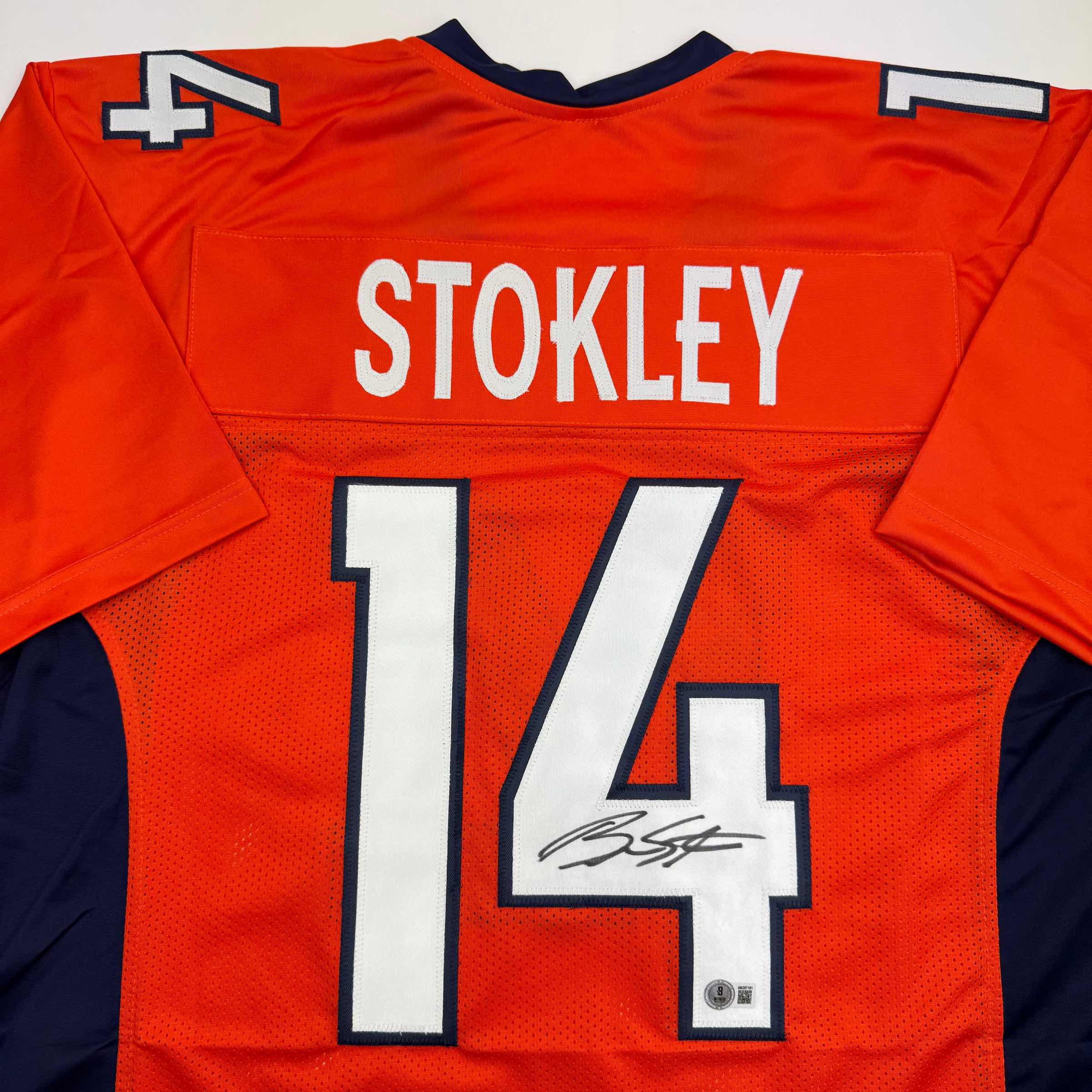 autographed-signed-brandon-stokley-denver-orange-football-jersey-beckett-bas-coa