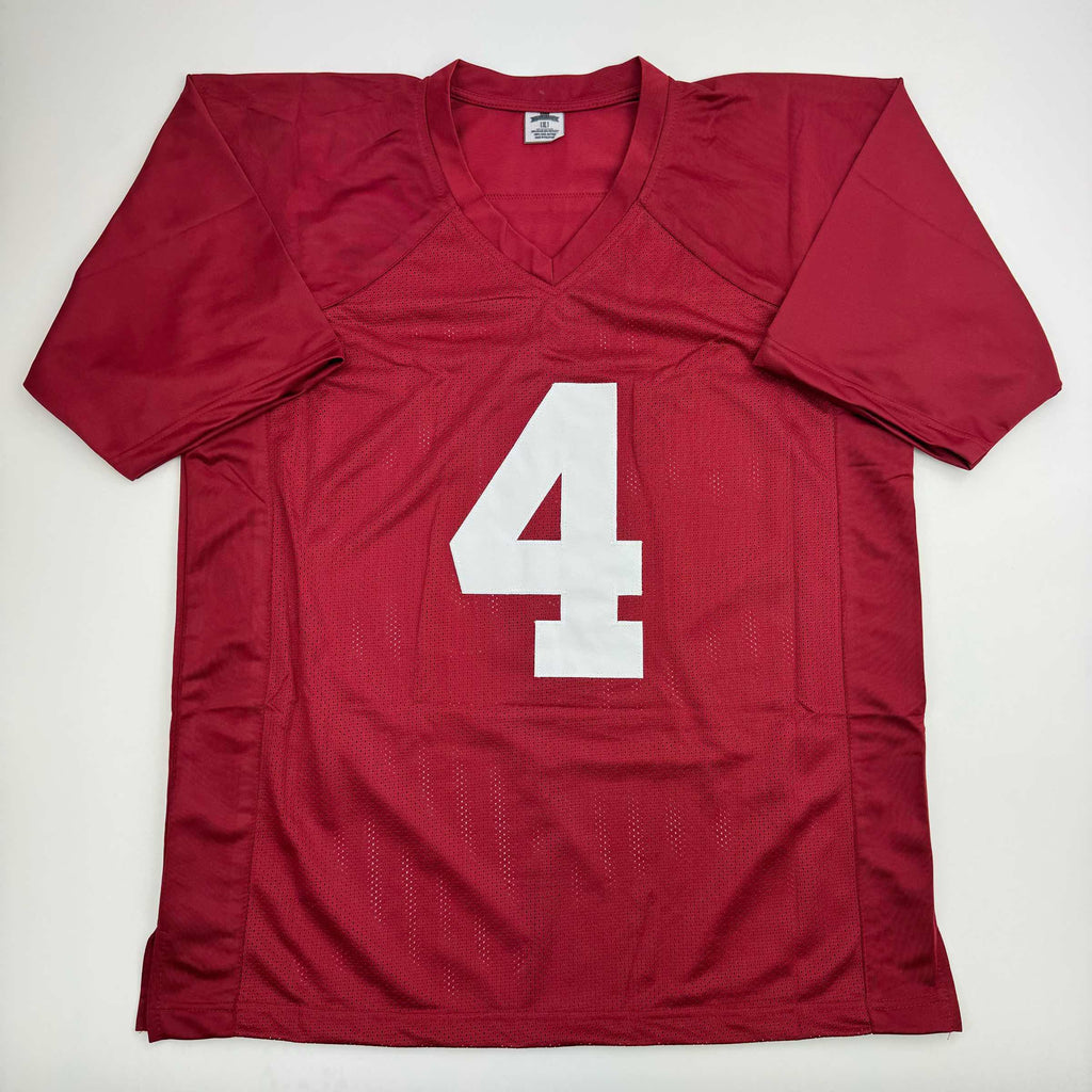 autographed-signed-jalen-milroe-alabama-red-college-football-jersey-jsa-coa