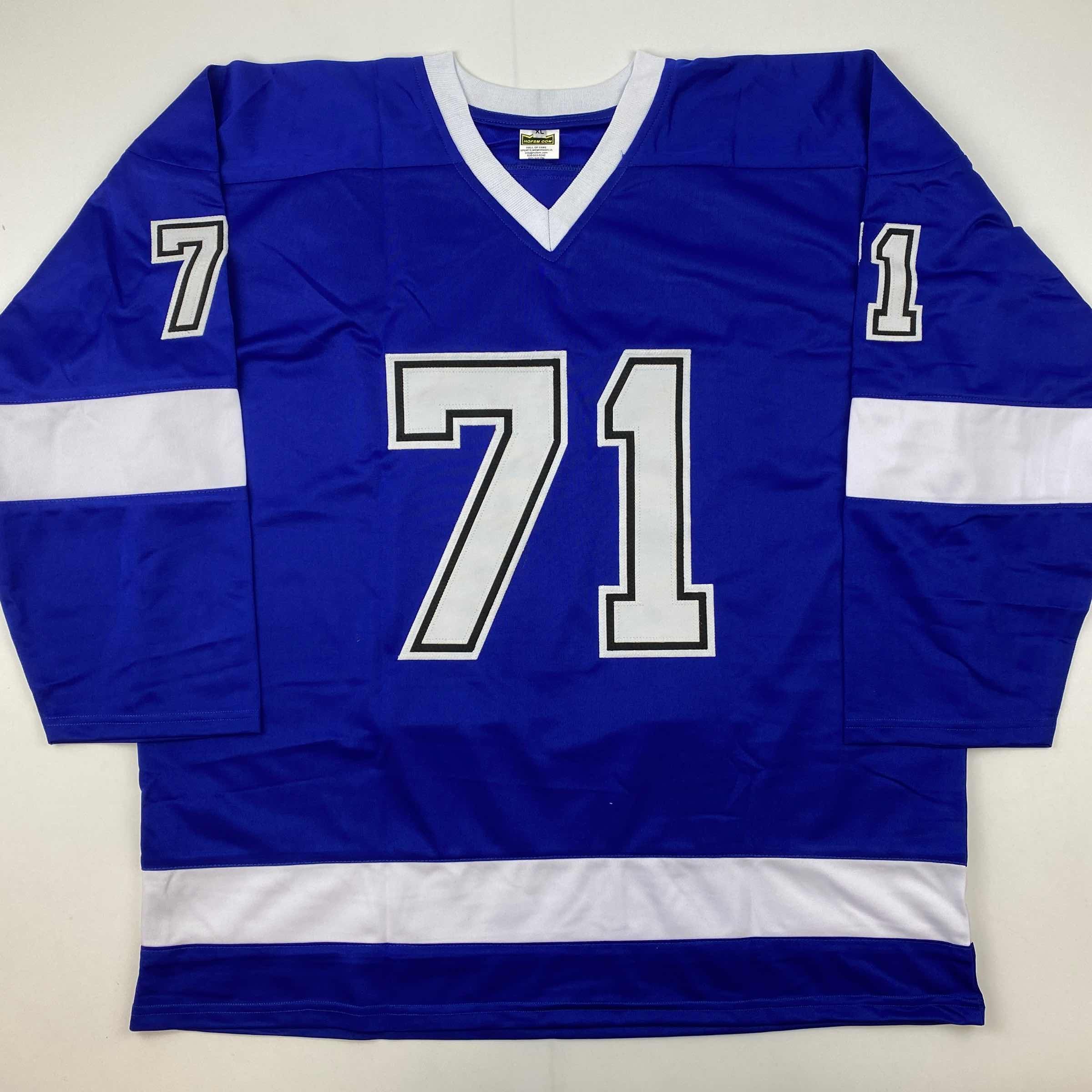 autographed-signed-anthony-cirelli-tampa-bay-blue-hockey-jersey-jsa-coa