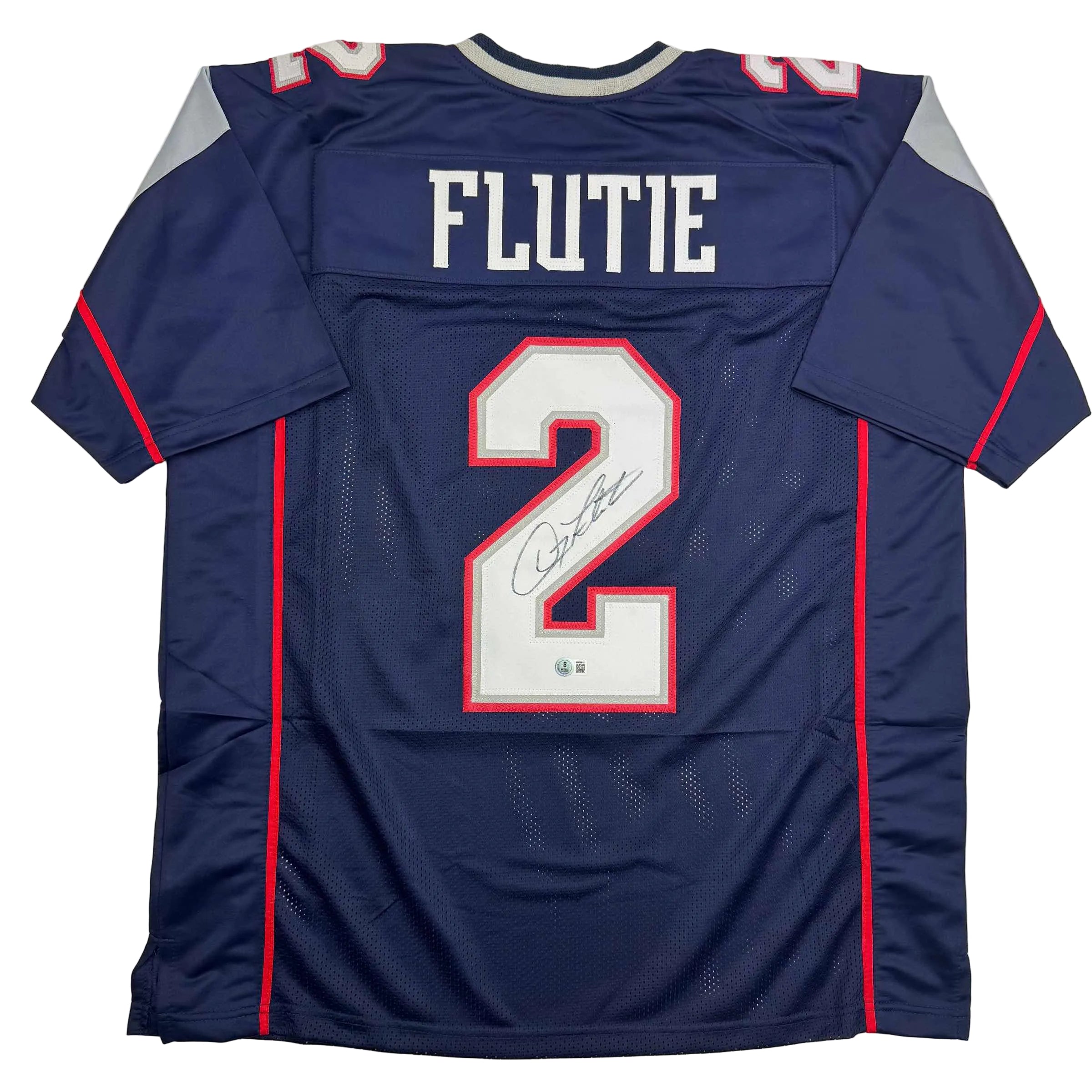 autographed-signed-doug-flutie-new-england-blue-football-jersey-beckett-bas-coa