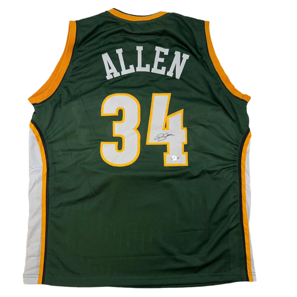 autographed-signed-ray-allen-seattle-green-basketball-jersey-beckett-bas-coa