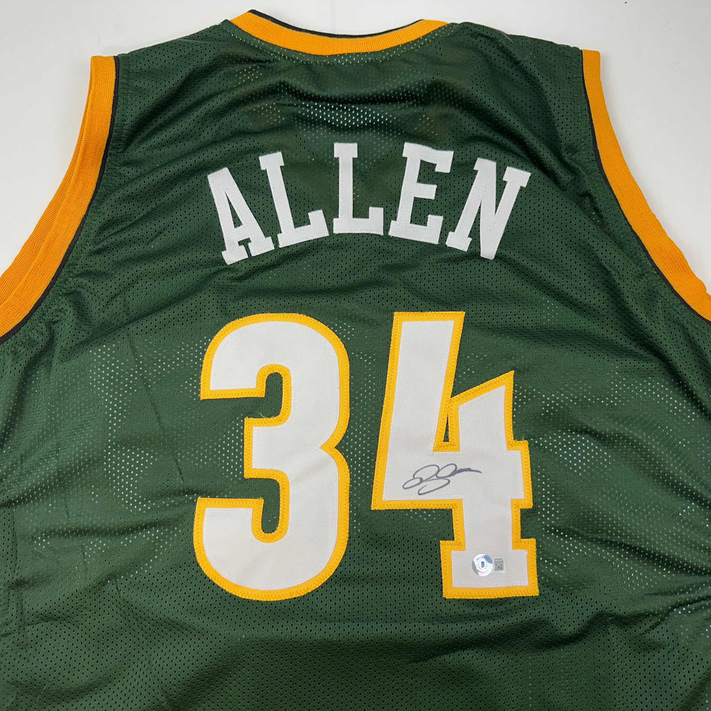 autographed-signed-ray-allen-seattle-green-basketball-jersey-beckett-bas-coa
