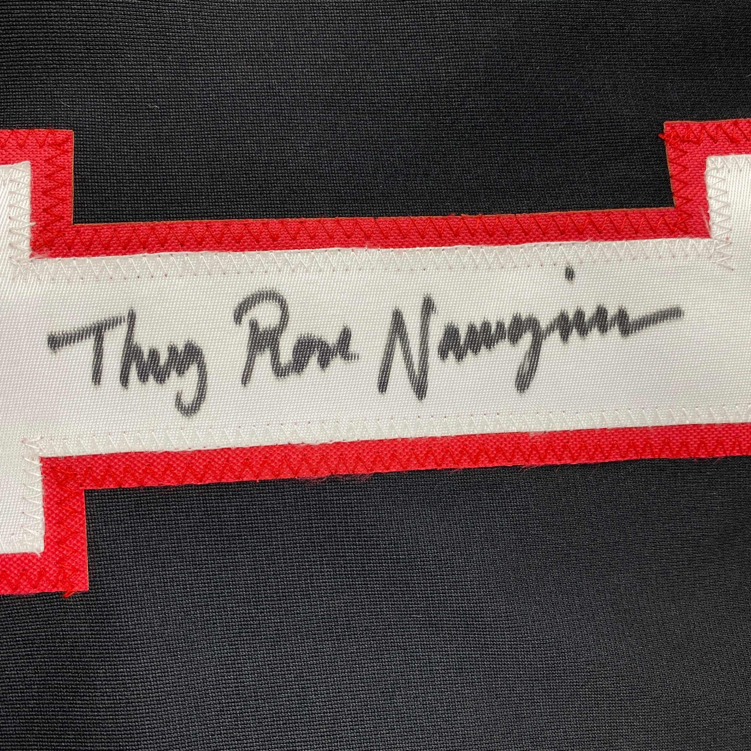 autographed-signed-thug-rose-namajunas-ufc-mma-black-ultimate-fighting-jersey-shirt-psa-dna-coa