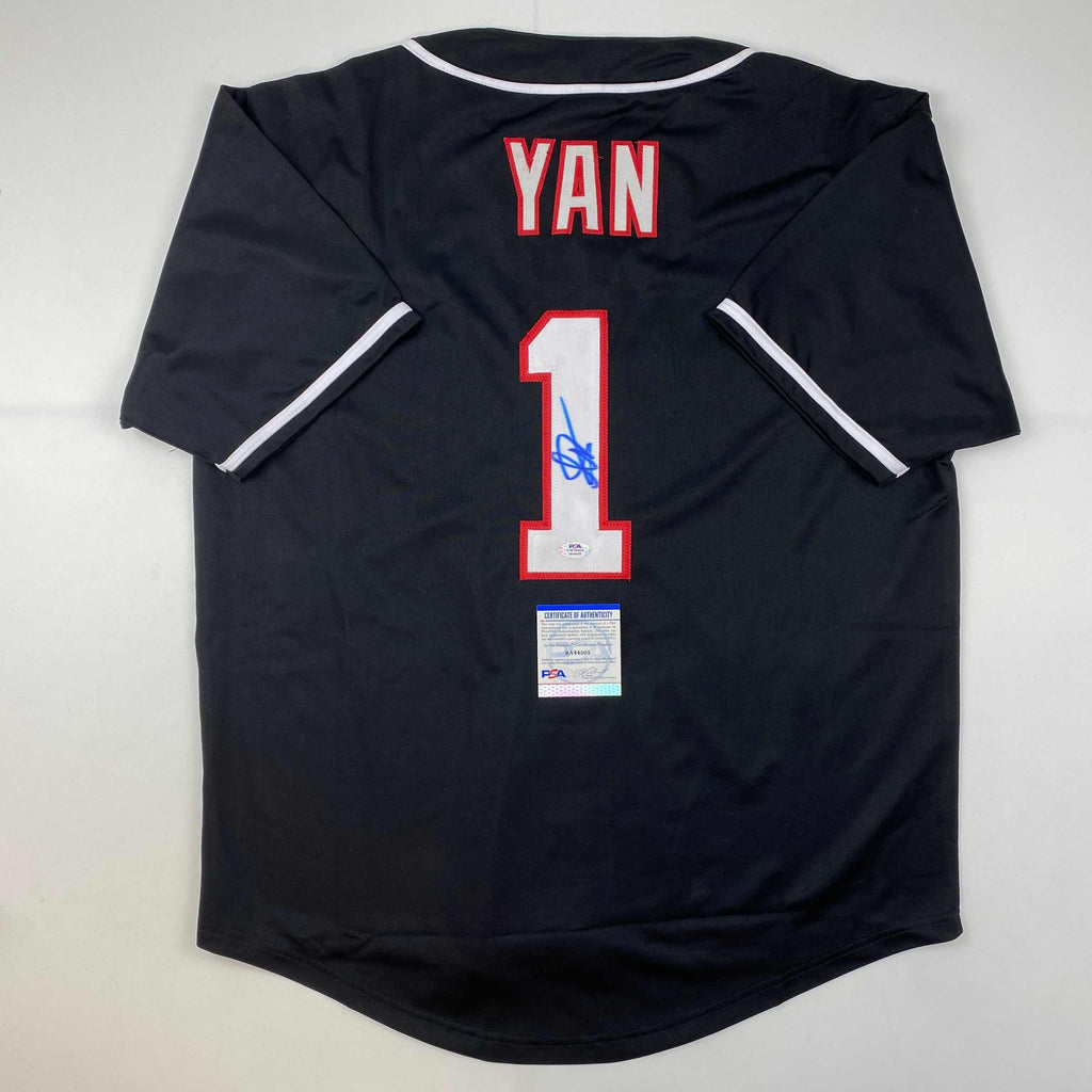 autographed-signed-petr-yan-ufc-mma-black-ultimate-fighting-jersey-shirt-psa-dna-coa