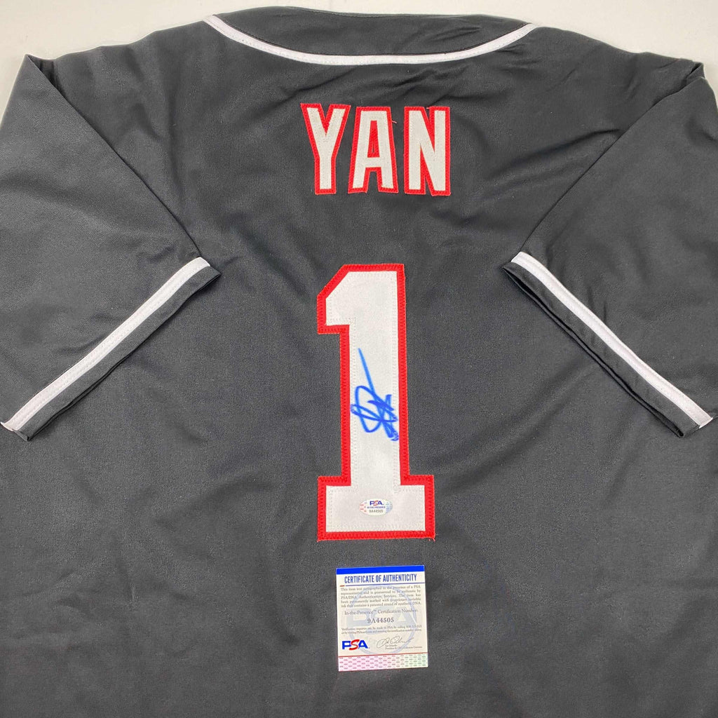 autographed-signed-petr-yan-ufc-mma-black-ultimate-fighting-jersey-shirt-psa-dna-coa