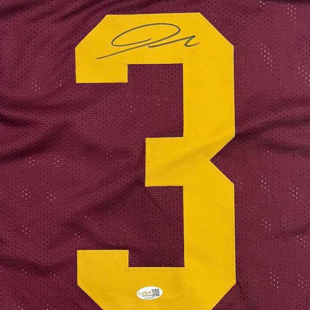 autographed-signed-jordan-addison-usc-southern-cal-red-college-football-jersey-jsa-coa