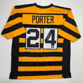 autographed-signed-joey-porter-jr-pittsburgh-bumble-bee-football-jersey-jsa-coa