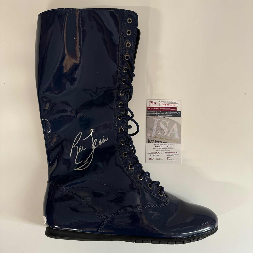autographed-signed-ric-flair-navy-wwe-wwf-wrestling-boot-shoe-jsa-coa-auto