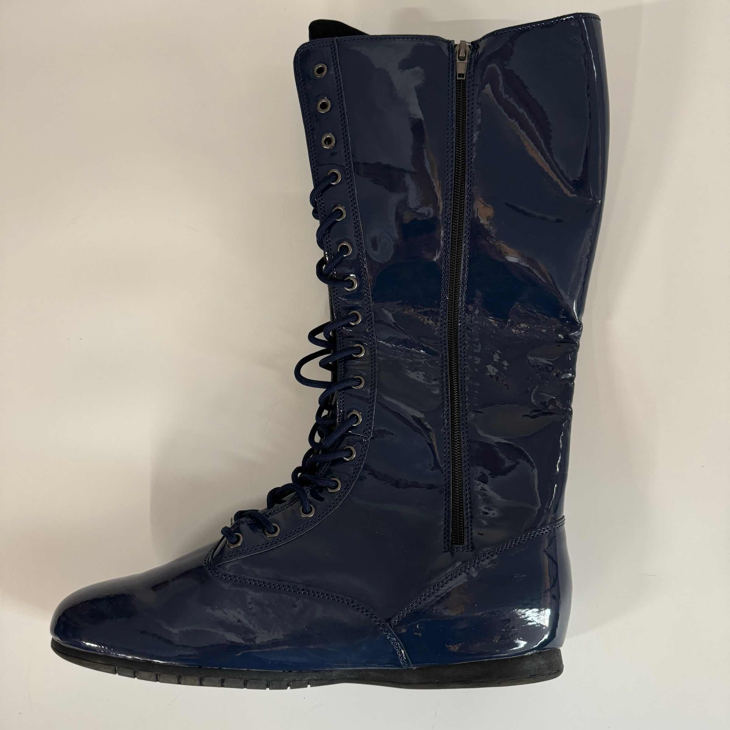 autographed-signed-ric-flair-navy-wwe-wwf-wrestling-boot-shoe-jsa-coa-auto