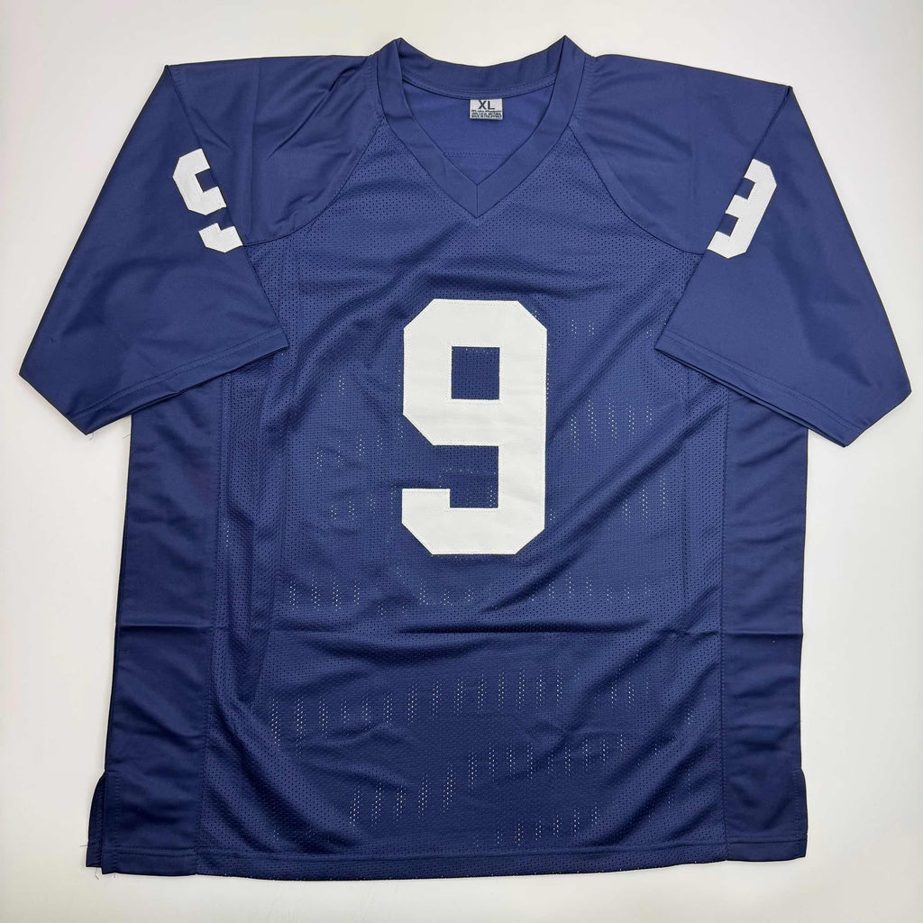 autographed-signed-joey-porter-jr-penn-state-blue-college-football-jersey-beckett-bas-coa