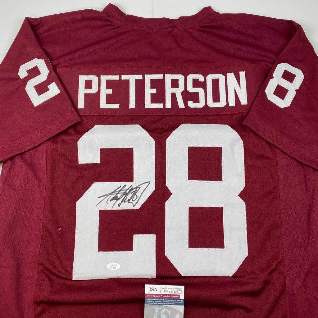 autographed-signed-adrian-peterson-oklahoma-maroon-college-football-jersey-jsa-coa