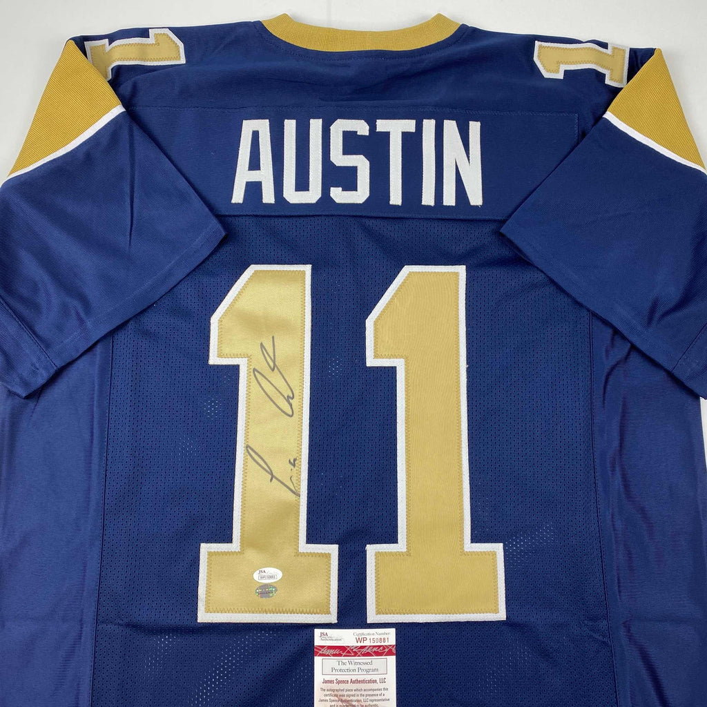 autographed-signed-tavon-austin-st-louis-blue-football-jersey-jsa-coa