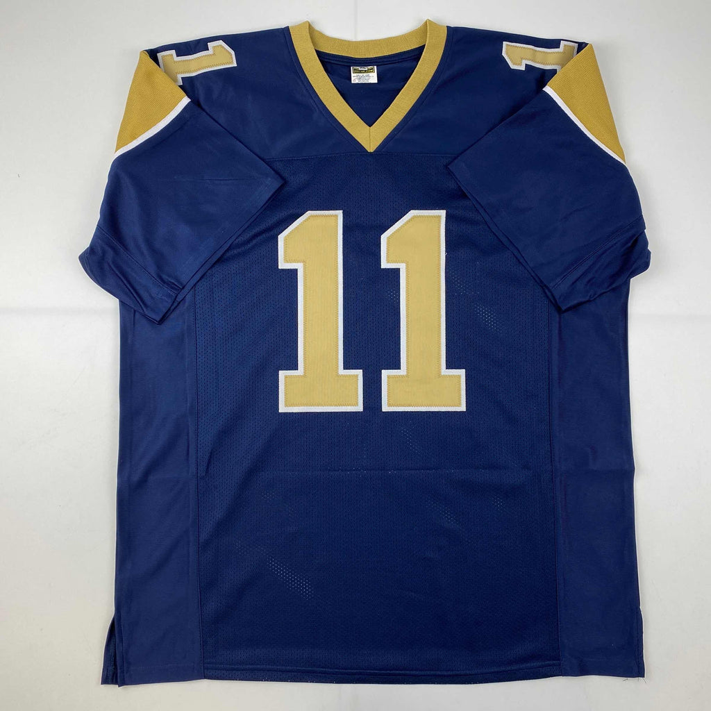 autographed-signed-tavon-austin-st-louis-blue-football-jersey-jsa-coa